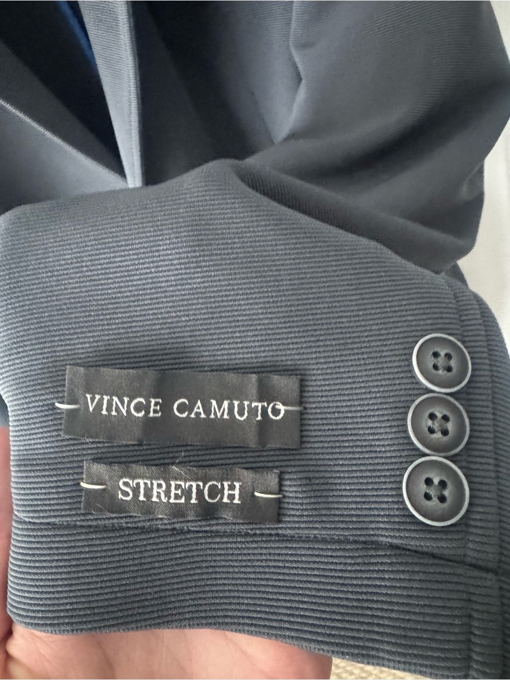 Vince Camuto Charcoal Grey Stretch Ribbed Blazer XXL Modern Tailored NWT Suit